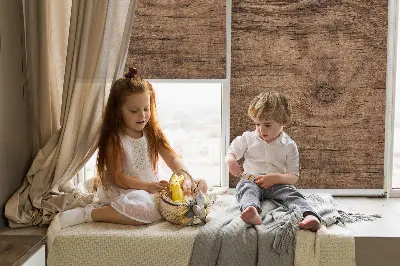Platnena zatamnjujuća rolo zavjesa Tamno drvo