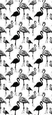 Zatamnjujuća rolo zavjesa za balkonska vrata Crni flamingosi