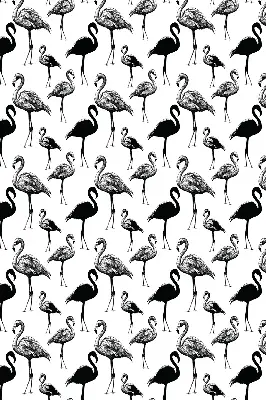 Zatamnjujuća rolo zavjesa za balkonska vrata Crni flamingosi