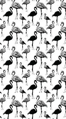 Zatamnjujuća rolo zavjesa za balkonska vrata Crni flamingosi