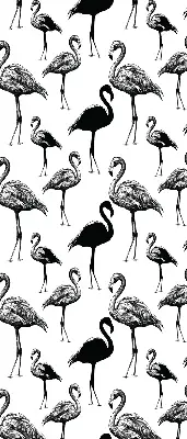 Zatamnjujuća rolo zavjesa za balkonska vrata Crni flamingosi