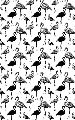 Zatamnjujuća rolo zavjesa za balkonska vrata Crni flamingosi