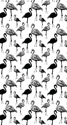 Zatamnjujuća rolo zavjesa za balkonska vrata Crni flamingosi