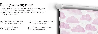 Platnena zatamnjujuća rolo zavjesa Ružičasti oblaci