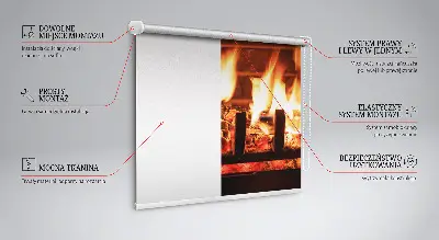 Zatamnjujuća rolo zavjesa za prozor Kamin