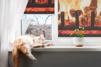 Zatamnjujuća rolo zavjesa za prozor Kamin