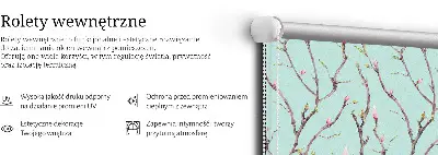 Zatamnjujuća rolo zavjesa za balkonska vrata Grančice