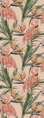 Unutarnja zatamnjujuća rolo zavjesa za prozor Flamingosi i cvijeće