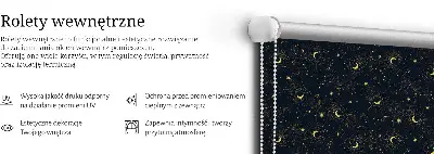 Unutarnja zatamnjujuća rolo zavjesa Mjesec i zvijezde