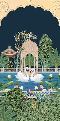 Zatamnjujuća rolo zavjesa za balkonska vrata Vrt