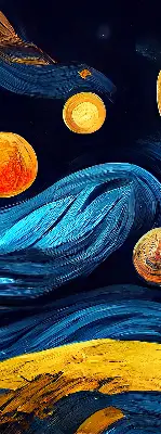 Platnena zatamnjujuća rolo zavjesa Planeti