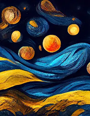 Platnena zatamnjujuća rolo zavjesa Planeti