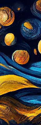 Platnena zatamnjujuća rolo zavjesa Planeti