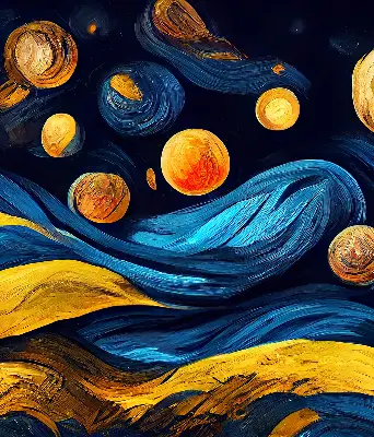 Platnena zatamnjujuća rolo zavjesa Planeti