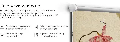 Unutarnja zatamnjujuća rolo zavjesa za prozor Cvijeće