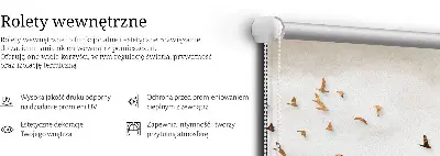 Platnena zatamnjujuća rolo zavjesa Jato ptica