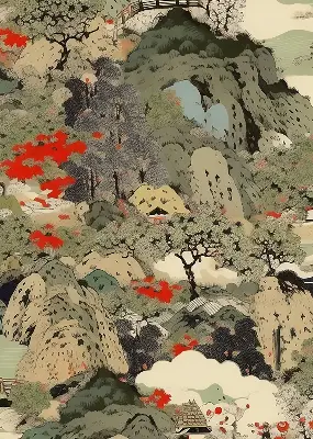 Platnena zatamnjujuća rolo zavjesa Planina