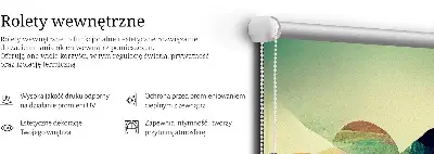 Unutarnja zatamnjujuća rolo zavjesa za prozor Apstraktne planine
