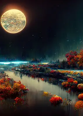 Unutarnja zatamnjujuća rolo zavjesa za prozor Rijeka na mjesečini