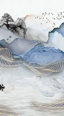 Unutarnja zatamnjujuća rolo zavjesa za prozor Mutne planine