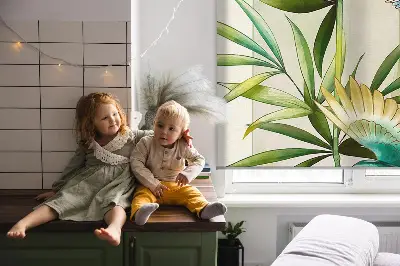 Unutarnja prozorska zatamnjujuća rolo zavjesa Ptice u lišću