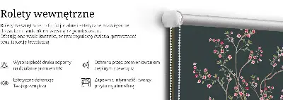 Unutarnja zatamnjujuća rolo zavjesa za prozor Ptice kraj grma ruže