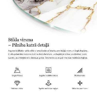 Okrugla ploča za vanjski stol Elegantna jednobojna crna