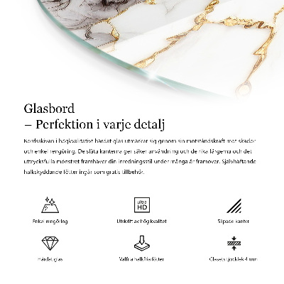 Okrugla ploča za vanjski stol Elegantna jednobojna crna