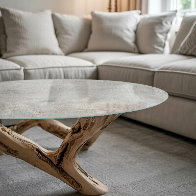 Okrugla ploča za vanjski stol Ogrebotine na betonskoj površini