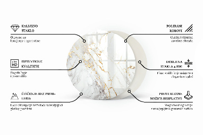 Okrugla staklena ploča Elegantni šumski motiv