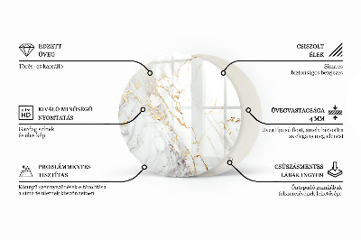 Okrugla staklena ploča Elegantni šumski motiv