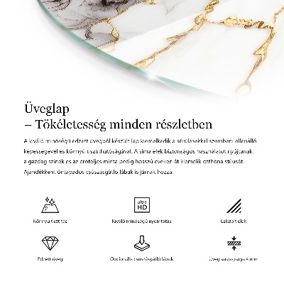 Okrugla staklena ploča Elegantni šumski motiv