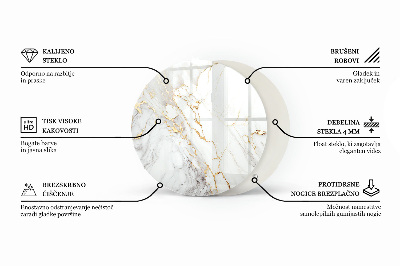 Okrugla staklena ploča Elegantni šumski motiv