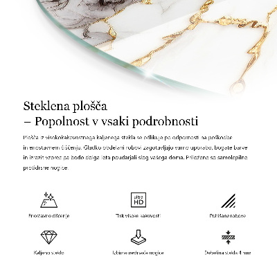 Okrugla staklena ploča Elegantni šumski motiv