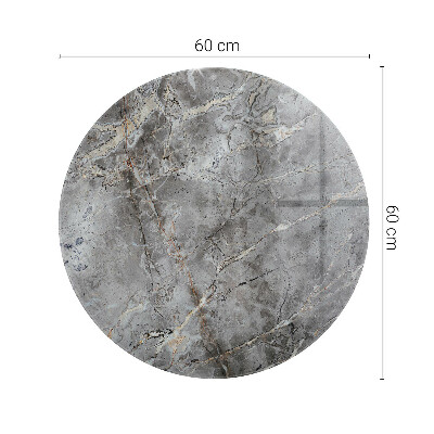 Okrugla staklena ploča Elegantni mramorni uzorak