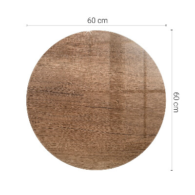 Okrugla staklena ploča stola Šarm prirodnog drva