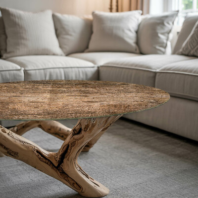 Okrugla staklena ploča Ekološka drvena struktura