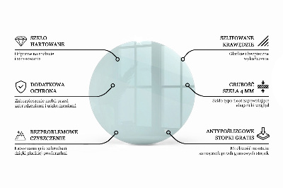 Okrugla ploča za stol prozirna