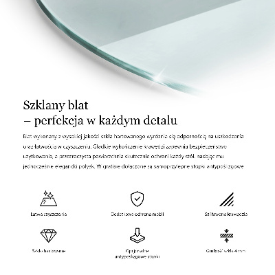 Okrugla ploča za stol prozirna