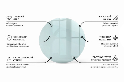 Okrugla ploča za stol prozirna