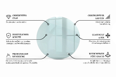 Okrugla ploča za stol prozirna