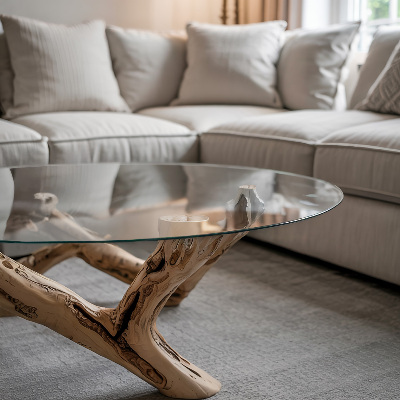 Okrugla ploča za stol prozirna