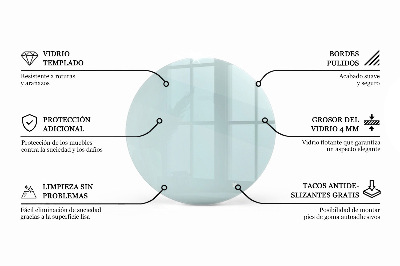 Okrugla ploča za stol prozirna