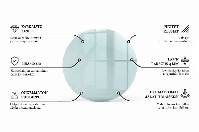 Okrugla ploča za stol prozirna