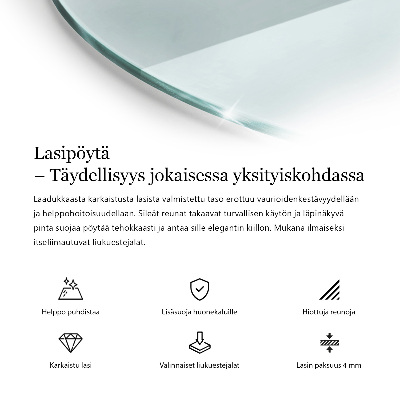 Okrugla ploča za stol prozirna