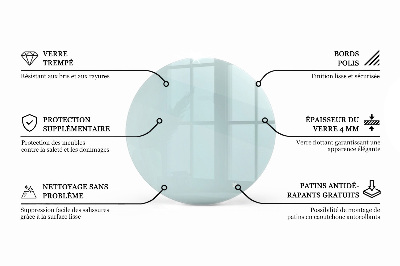 Okrugla ploča za stol prozirna