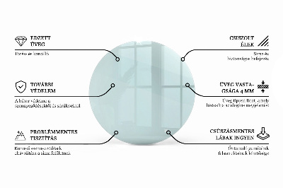 Okrugla ploča za stol prozirna