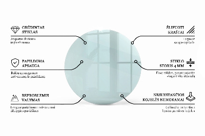 Okrugla ploča za stol prozirna