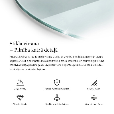 Okrugla ploča za stol prozirna