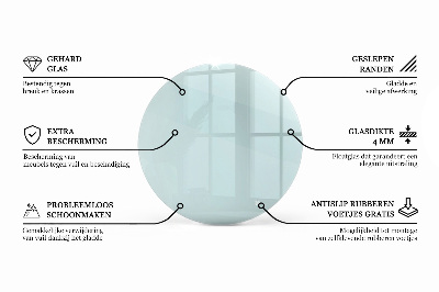 Okrugla ploča za stol prozirna